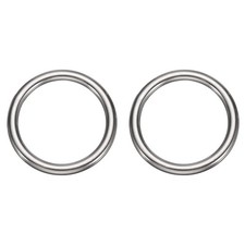 2pcs O Ring Buckles 2-23/64" Dia 0.31" Thickness Stainless Steel Round Buckles