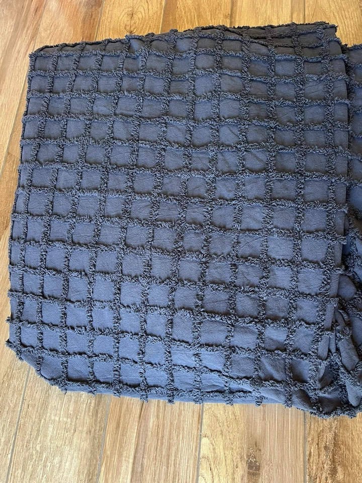 Oscar & Oliver New York Cameron Blue Queen Duvet Cover 93 x 88” Heavy Cotton - Image 3 of 4