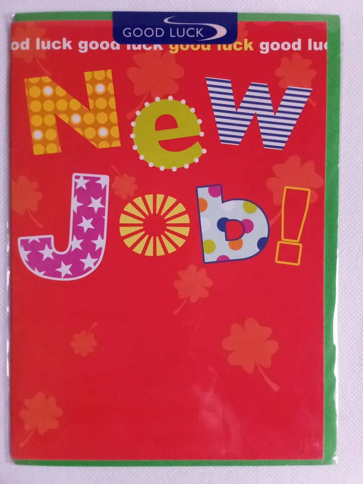 CARTE DE VOEUX BONNE CHANCE NOUVEAU BOULOT / GREETING CARD GOOD LUCK NEW JOB - Photo 1/2