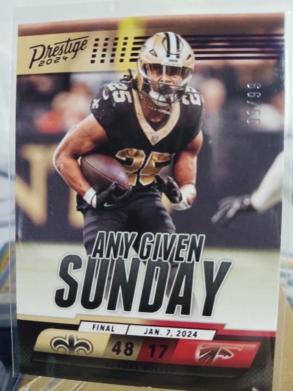 2024 Panini Prestige - Any Given Sunday Kendre Miller #AGS-KMR Purple /99