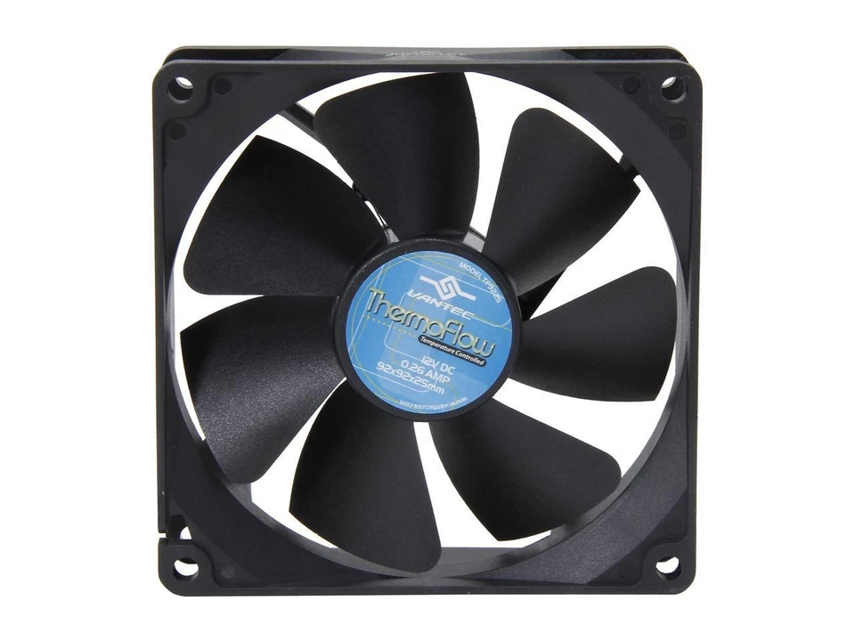 Vantec Thermoflow 92mm Double Ball BearingTemperature Controlled Case Fan - - Image 2 of 4
