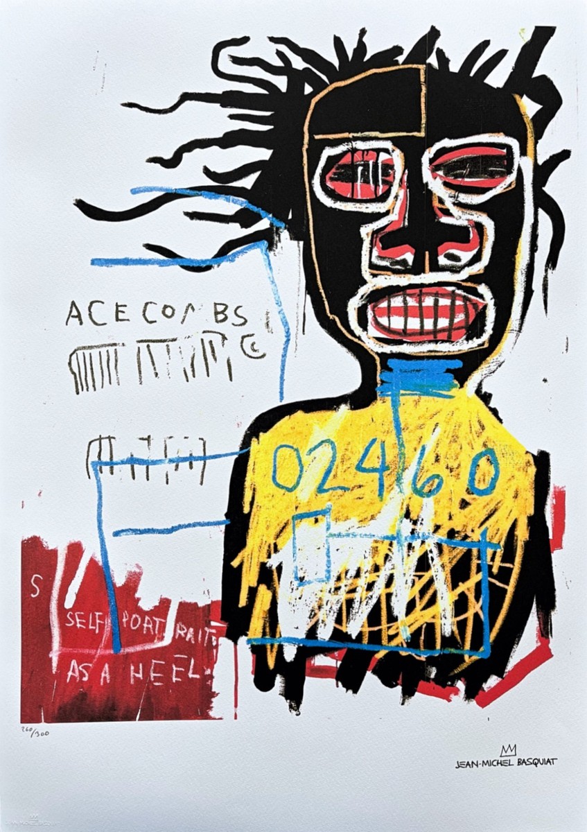 JEAN-MICHEL BASQUIAT - Self Portrait as a Hell - signed, 260/300