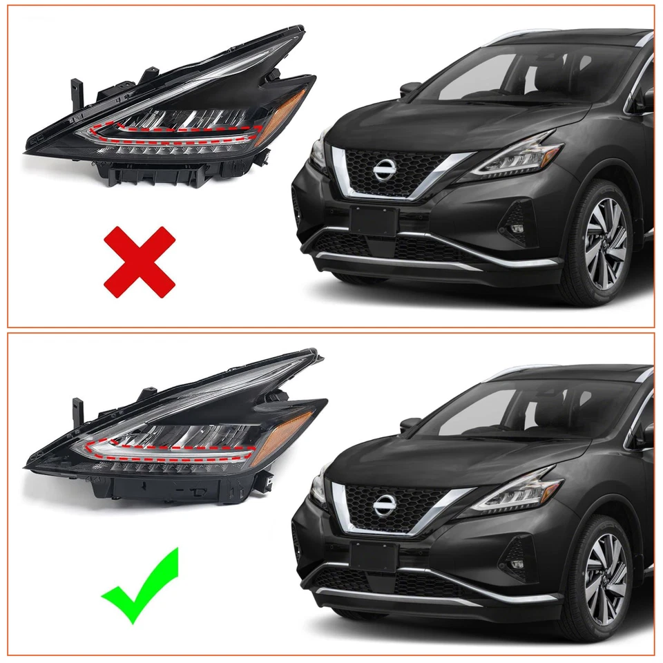 Full LED DRL Headlight For 2019-2021 Nissan Murano Driver Left Side 19 20 21 Foto 4 de 4