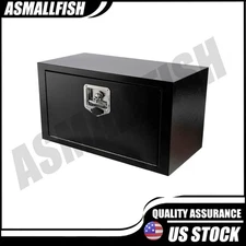 24 In. X 12 In. X 14 In. Black Underbody Truck Trailer Storage Tool Box w/Lock