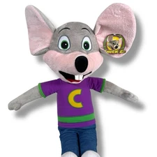 Large Jumbo 28" Chuck E Cheese Mouse Plush Fun Express Pizza Stuffed Toy