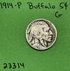 1914-P Buffalo 🦬 Indian Head Nickel 5c Good