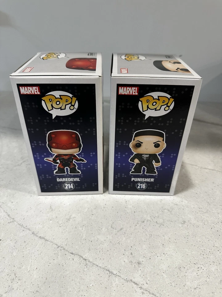 Daredevil And Punnisher Chase Signed Funko Pop JSA COA - Image 4 of 4
