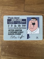 Family Guy Peter Griffin Novelty Driving Lice...