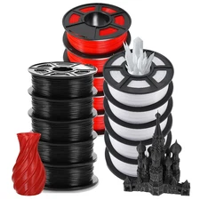 SUNLU 5KG 10KG PETG 3D Printer Filament 1.75mm PETG 1KG/ROLL ±0.02mm Multicolor