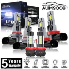 For Honda Civic 2014 2015-2021 LED Headlight Kit Bulbs High Low Beam Fog Light