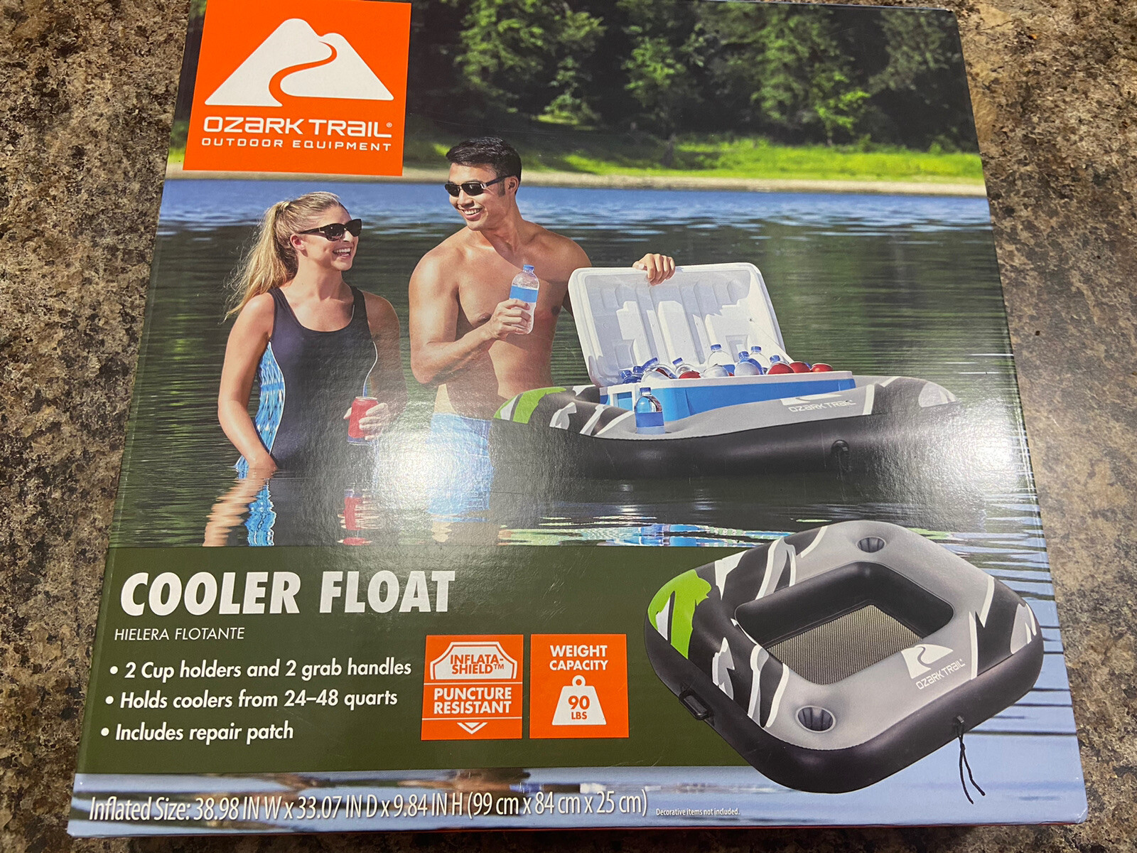 Brand New Ozark Trail Inflatable Cooler Float Holds 24-48 Quart Coolers - New