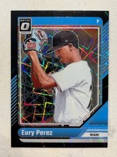 EURY PEREZ Marlins 2024 Donruss Baseball Optic BLACK VELOCITY Prizm # 33/39