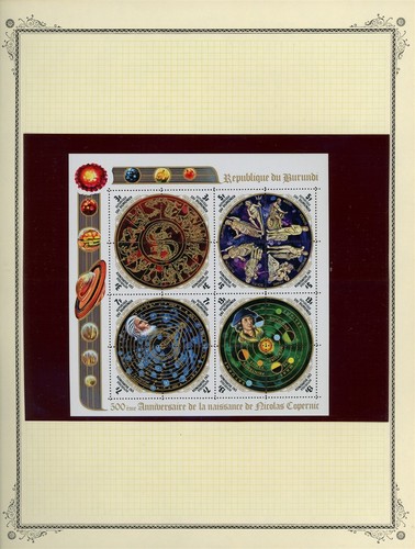 WORLDWIDE TOPICALS - COPERNICUS SPACE Scott Album Page Lot #40 - SEE SCAN - $$$