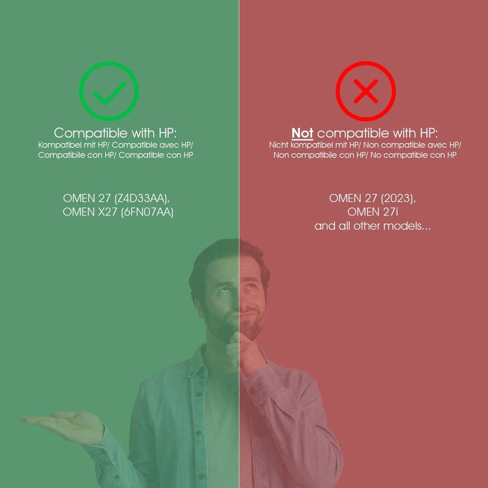 OMEN 27, X27 Gaming Monitor VESA Adapter - 75x75mm - Image 2 of 4