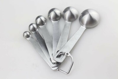 Hot Sale 1 Set 6Pcs Difference Size Stainless Steel Home Measuring Spoons