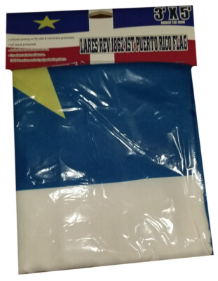 Bandiera 3x5 Piedi Lares Historical - Primo Vessillo Portoricano, Poliestere Resistente