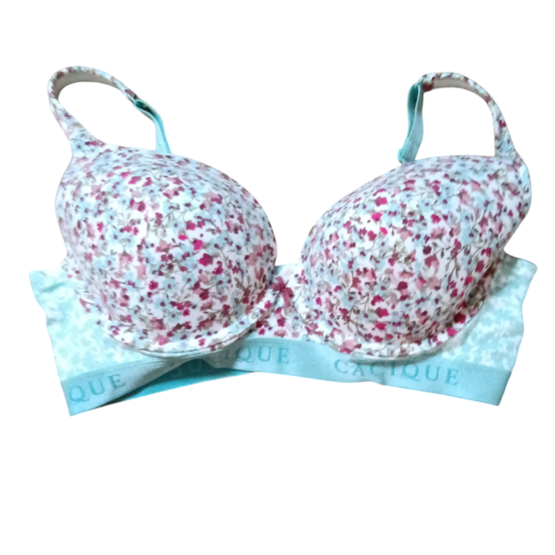 Cacique Floral no-wire cotton underwire t-shirt bra 1085597 40D