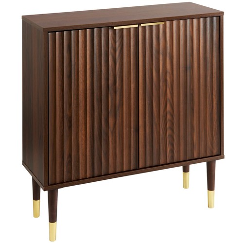 Modern Dark oak Sideboard cabinet with Gold legs,,