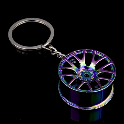 Rubber Wheel Tire Keychain Keyring Auto Tyre Part Model Hub Rim Key - Foto 2