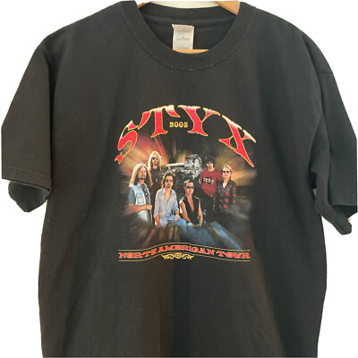 STYX 2005 Tour T-shirt Large North American Band Black | eBay