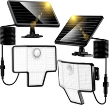 Luces Solares Exteriores Kasonic Luces Seguridad Solar De2000Lm Super Brillantes