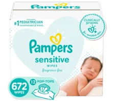 Pampers Sensitive Wipes, 672 Count