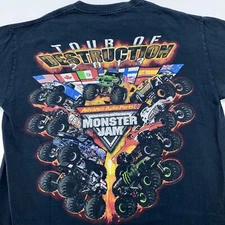 2013 MONSTER JAM ADVANCE AUTO PARTS TOUR OF DESTRUCTION T-Shirt MEDIUM truck