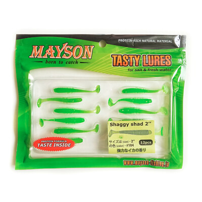 #104 MAYSON Shaggy Shad KEITECH Swing Impact Finesse Soft Scented Salty Lure