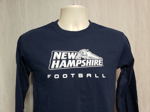 New Hampshire Wildcats Football Bishop Brady 12 Mens S Blue Long Sleeve TShirt - Picture 2 of 10