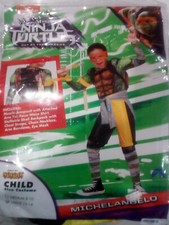 SPIRIT HALLOWEEN BOY CHILD TEENAGE MUTANT NINJA TURTLE MICHELANGELO COSTUME M