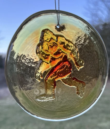 Blenko Glass Suncatcher - Bigfoot - Tangerine