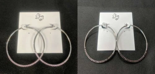 Pendientes de aro de mariposa de moda