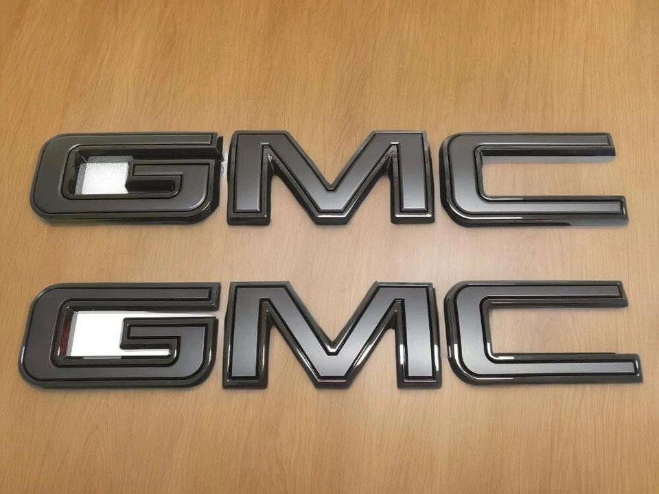 NEW Front & Rear Emblem Black kit For 2019 - 2024 GMC Sierra 1500 2500HD 3500HD - Image 2 of 4