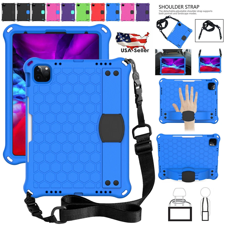 Stand Strap Cover Shockproof Rubber Case for iPad 10th 9 8 7 5 6 Mini 2022 Air 5 - Image 2 of 4