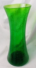 HUGE BLENKO SHEAF VASE *WAYNE HUSTED #5519* GREEN 16" c.1950'S