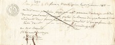 OLD PAPER CIRCA 1800 EXCHANGE PREMIERE COUPON TAXATION PAYMENT TOULOUSE 31