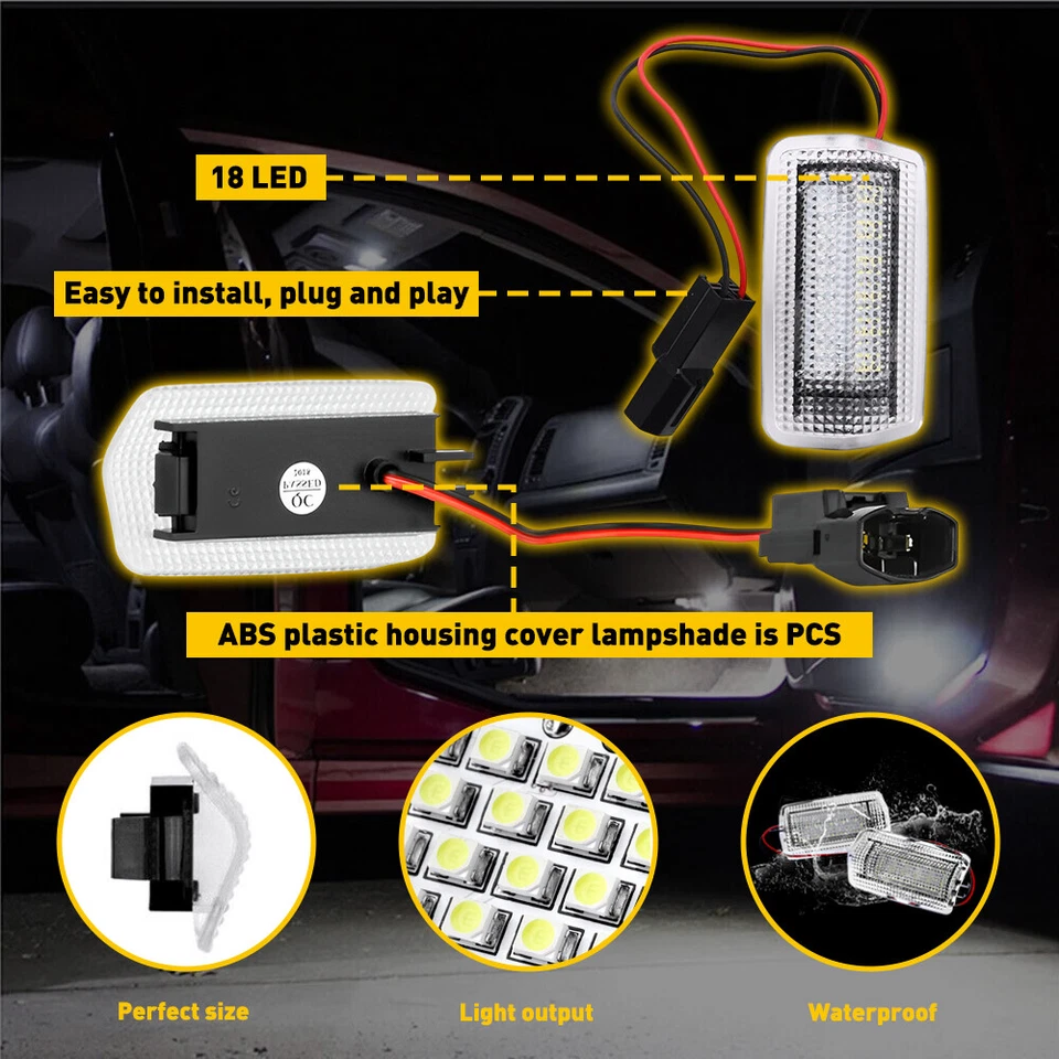 [SUPREME WHITE] LED Side Door Light Lamp For Toyota Camry Prius Avalon 4Runner - Image 3 of 4