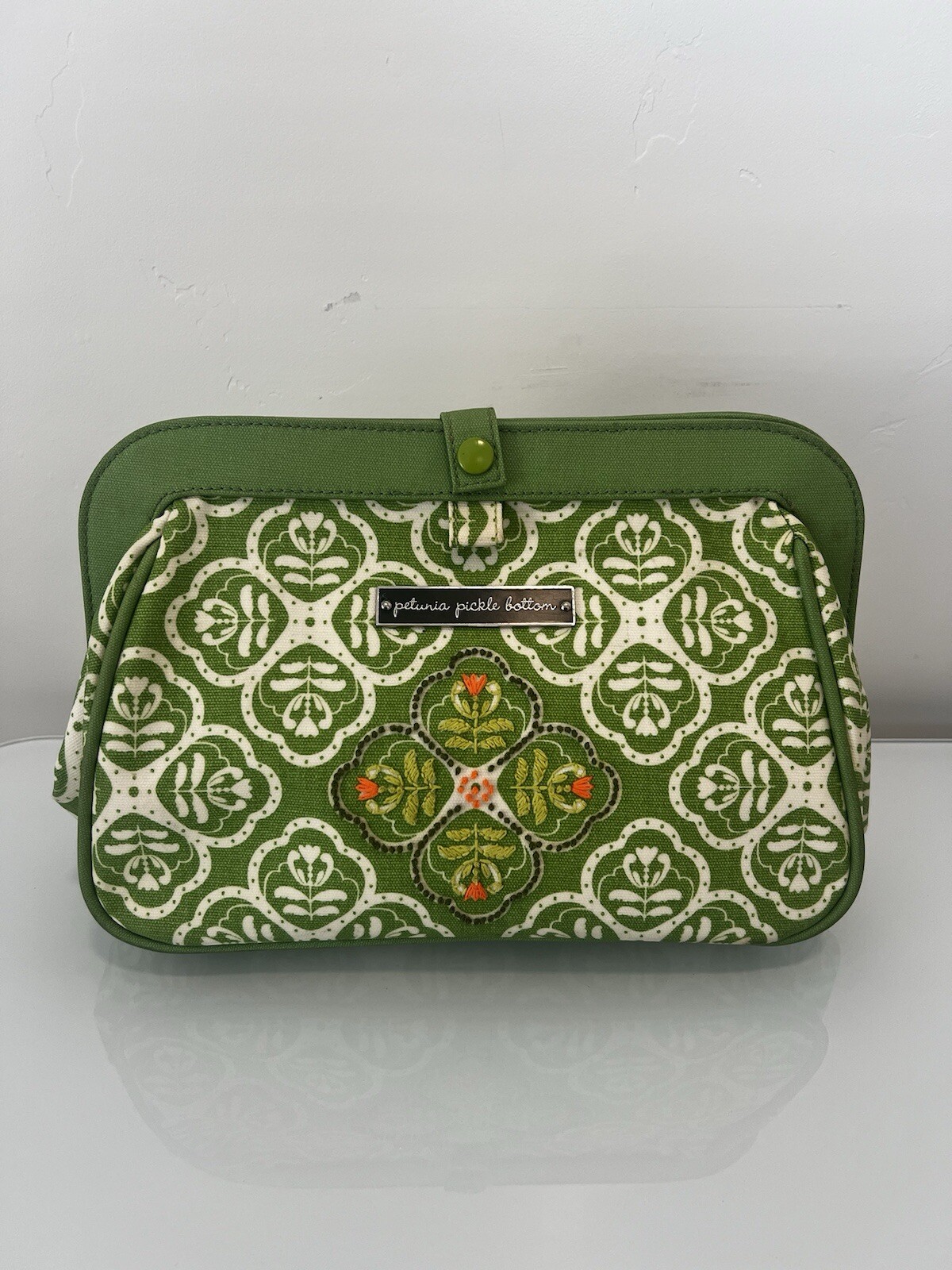 Floral Green Petunia Pickle Bottom Diaper Changing Bag-image