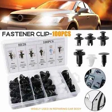100PCS For Subaru Bumper Hood Clips Retainer Rivet-Fastener Fender Push Pin US*