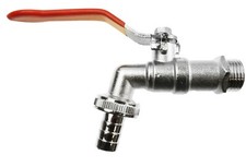 replacement water butt/barrel tap,3/4" bsp metal lever tap,3/4" barb outlet