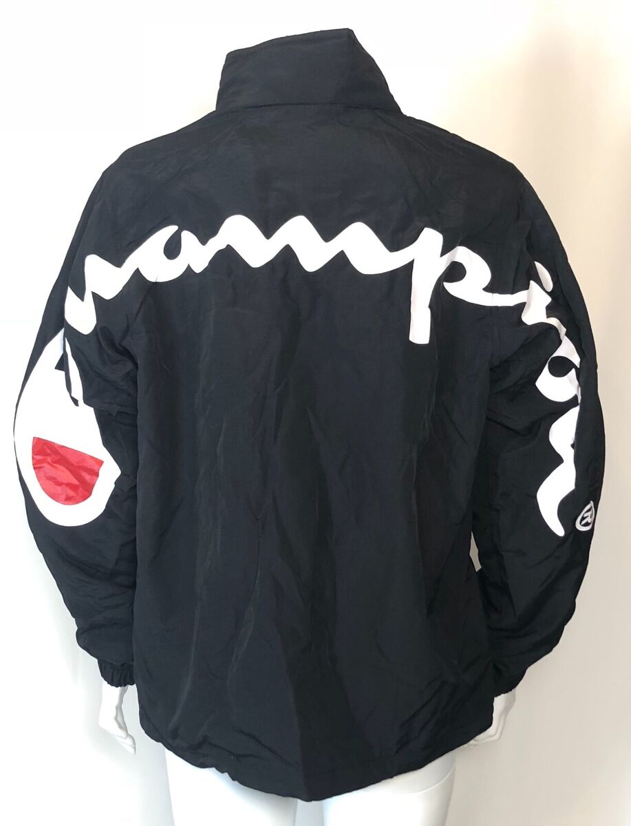 Champion Supreme Jacket Track Jacket Black sz S NEW Authentic