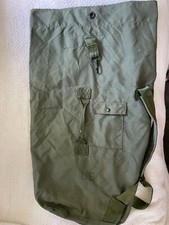 US Military Army Duffel / Sea Bag Luggage Top Load 2 Strap OD Nylon S2