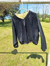 Wedge Pullover Mens XL Black/Yellow Reversible V Neck Golf Windbreaker Jacket