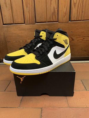 jordan 1 mid yellow toe black