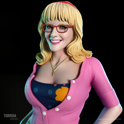 Model Proxy für: Mikrobiologin Bernadette für Sitcom und Big Bang Fans 3D Druck
