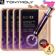 TONYMOLY Bio EX Cell Peptide Wrinkle Perfector Mask 30g x 4pcs Korean Cosmetics