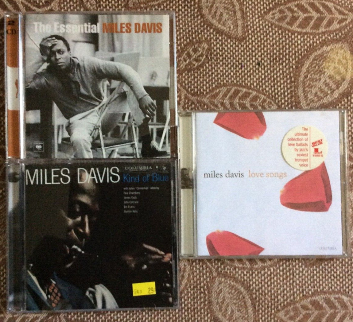 Miles Davis CD lot of 3 KIND OF BLUE, ESSENTIAL MILES DAVIS, LOVE SONGS