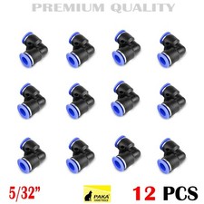 12x Tube OD 4mm 5/32" Elbow Union Pneumatic Quick Connector Air Fitting