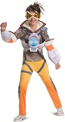 Overwatch Deluxe Tracer Costume for Kids by Disguise, Medium (7-8)