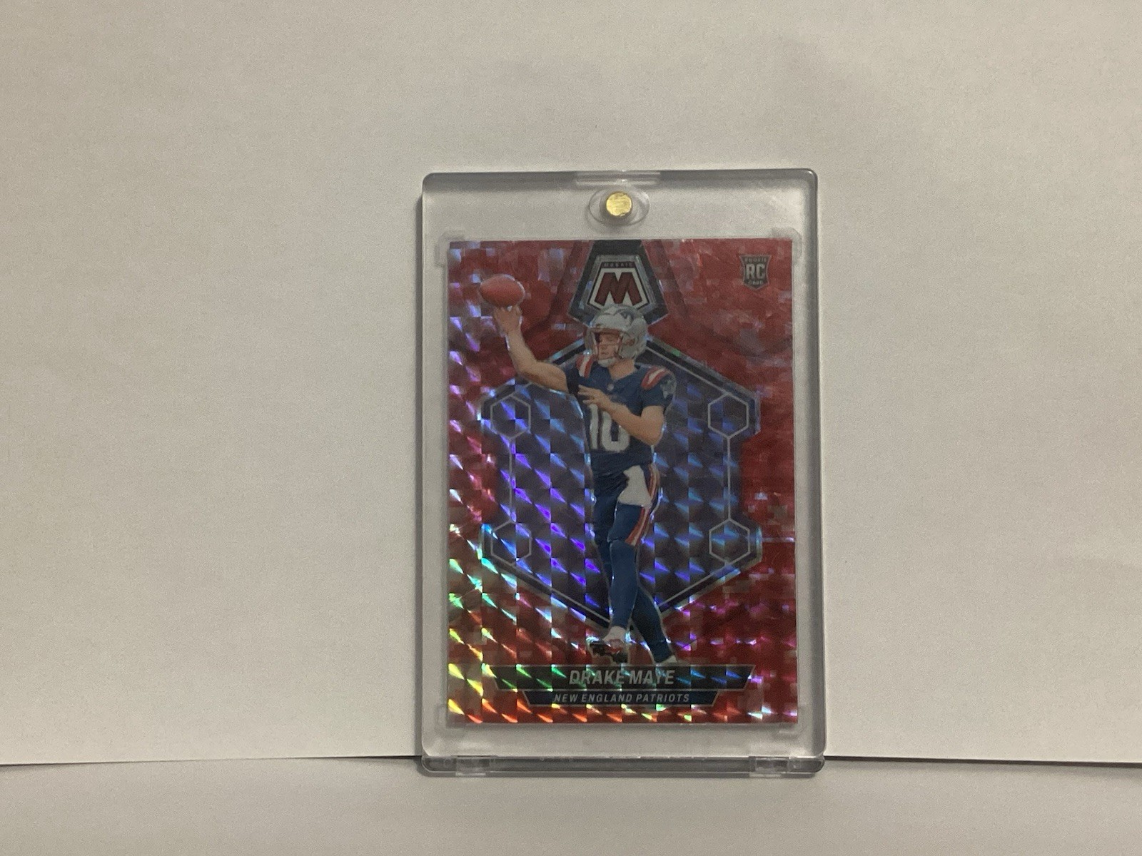 2024 Panini Mosaic - Rookies Drake Maye #303 Red Camo Mosaic Prizm (RC)